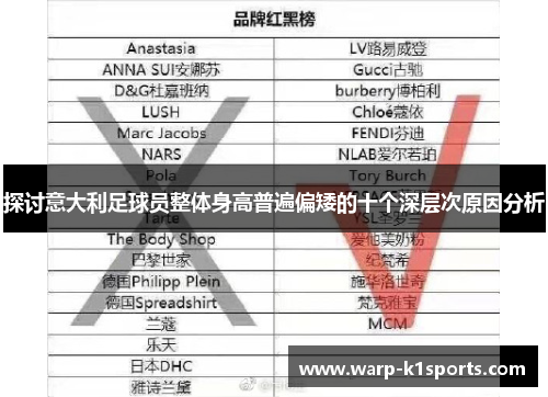 探讨意大利足球员整体身高普遍偏矮的十个深层次原因分析 探讨意大利足球员整体身高普遍偏矮的十个深层次原因分析